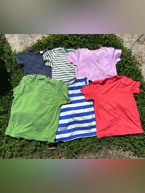 Lot of 6 CrewCuts Stripe & Solid Tee XL 12-14